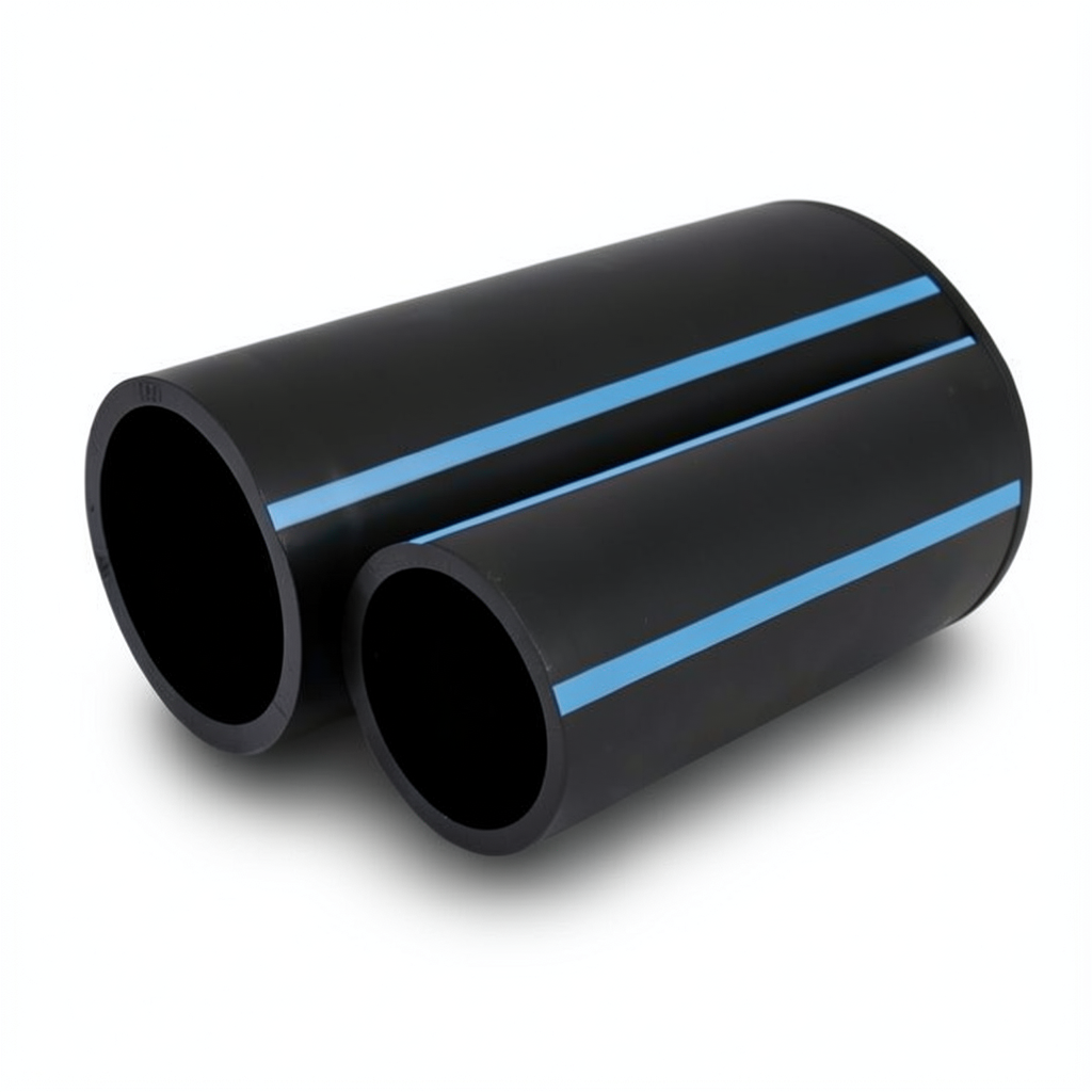 مواسير HDPE لشبكات المياه الغير مضغوطة ضغط 2 بار قطر خارجي 110 مم سمك 1.8 مم لون أسود
