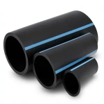 NPF HDPE Pipes Non Pressure Water Networks 2 Bar Pressure 200 mm OD 1.8 mm Thickness Black