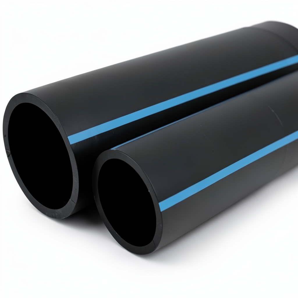مواسير HDPE لشبكات المياه الغير مضغوطة ضغط 2 بار قطر خارجي 225 مم سمك 1.8 مم لون أسود