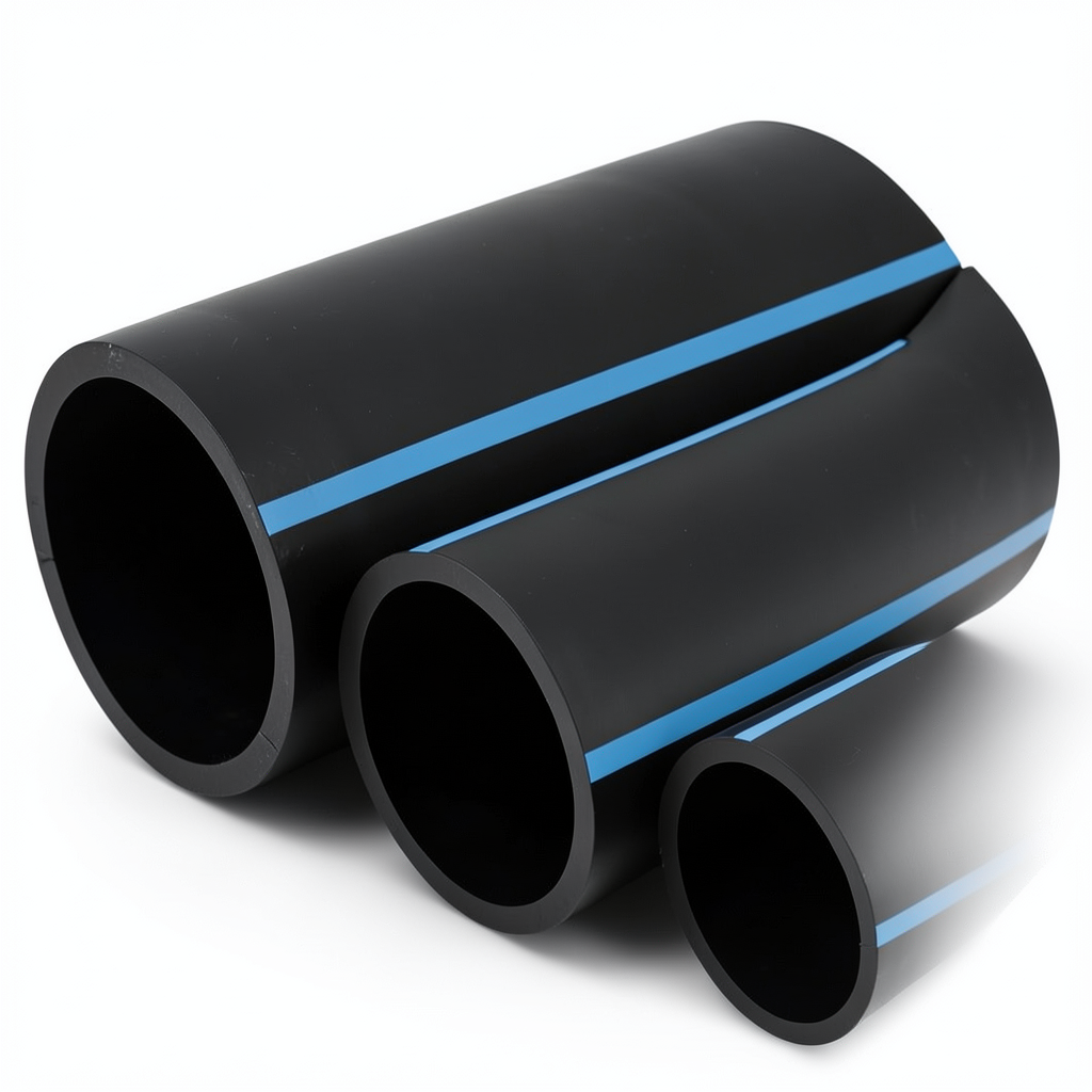 أنابيب HDPE الوطني لشبكات المياه الغير مضغوطة ضغط 2 بار قطر خارجي 250 مم سمك 2 مم لون أسود
