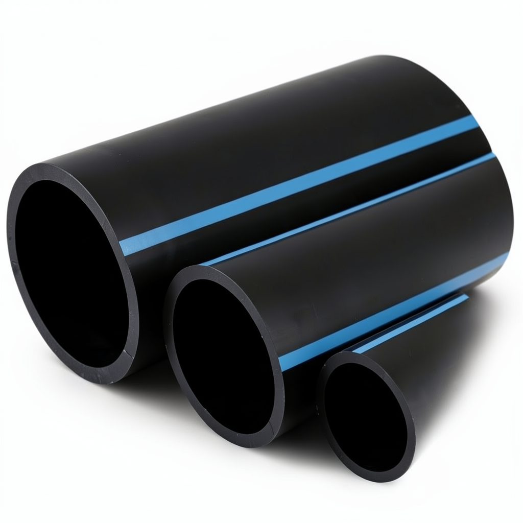 مواسير HDPE الوطني لشبكات المياه الغير مضغوطة ضغط 2 بار قطر خارجي 400 مم سمك 3.2 مم لون أسود