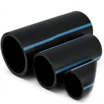 NPF HDPE Pipes Non Pressure Water Networks 2 Bar Pressure 500 mm OD 4 mm Thickness Black
