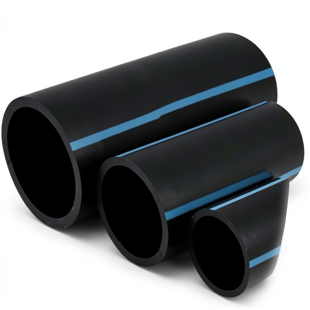 مواسير HDPE الوطني لشبكات المياه الغير مضغوطة ضغط 2 بار قطر خارجي 500 مم سمك 4 مم لون اسود