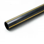 مواسير بلاستيك HDPE ضغط  4.8 بار [PE 80] قطر خارجي 560 مم سماكة 31.9 مم لون اسود مع خط اصفر | مصنع المنى