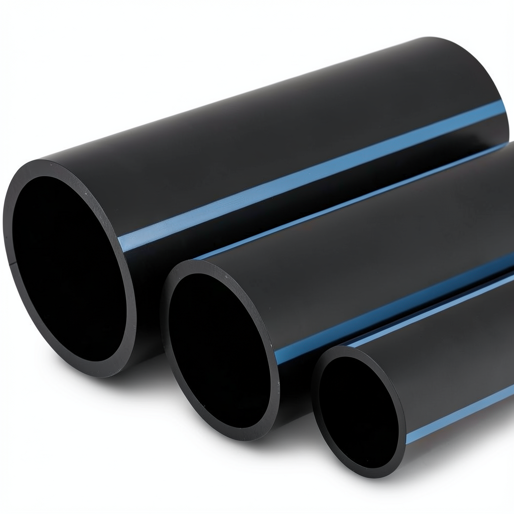 NPF HDPE Pipes Non Pressure Water Networks 2 Bar Pressure 630 mm OD 5 mm Thickness Black
