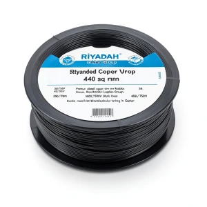 Stranded Copper Wire 240 sq mm, 450/750V, Black, 1000m Drum | Riyadh Cables Group