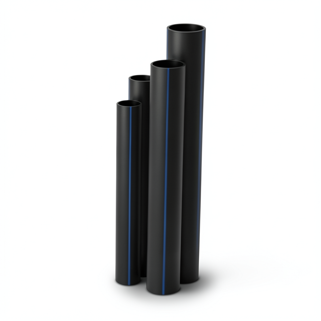 أنابيب HDPE SDR17 قطر خارجي 900 مم سمك 53.3 مم لون أسود