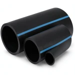 مواسير HDPE لشبكات المياه الغير مضغوطة ضغط 2 بار قطر خارجي 110 مم سمك 1.8 مم لون أسود