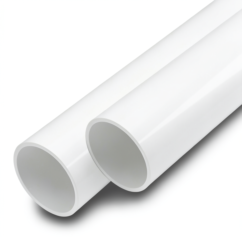مواسير UPVC ضغط اسمي 10 بار قطر خارجي 125 مم سمك 4.8 مم أبيض