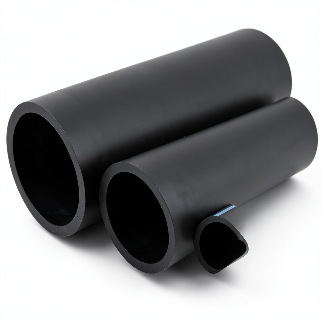 مواسير HDPE الوطني لشبكات المياه الغير مضغوطة ضغط 2 بار قطر خارجي 125 مم سمك 1.8 مم لون اسود