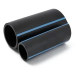 مواسير HDPE الوطني لشبكات المياه الغير مضغوطة ضغط 2 بار قطر خارجي 140 مم سمك 1.8 مم أسود