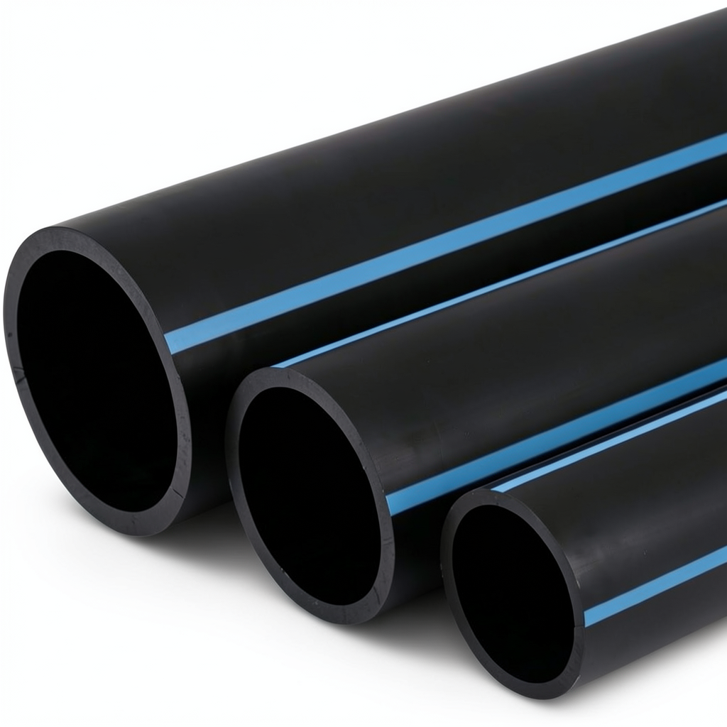 مواسير HDPE الوطني لشبكات المياه الغير مضغوطة ضغط 2 بار قطر خارجي 160 مم سمك 1.8 مم لون أسود