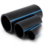 مواسير HDPE الوطني لشبكات المياه الغير مضغوطة ضغط 2 بار قطر خارجي 200 مم سمك 1.8 مم لون أسود