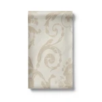 Italian Wallpaper Floral Design Beige Color, Size 10m x 0.73m, Model 305011