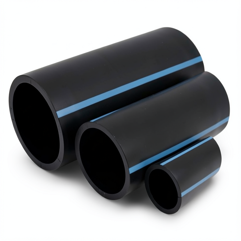 مواسير HDPE الوطني لشبكات المياه الغير مضغوطة ضغط 2 بار قطر خارجي 400 مم سمك 3.2 مم لون أسود