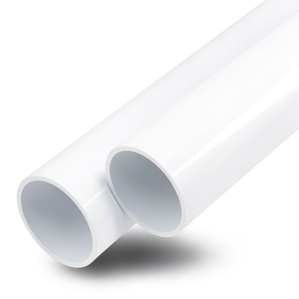 مواسير UPVC ضغط اسمي 8 بار قطر خارجي 50 مم سمك 2 مم لون أبيض
