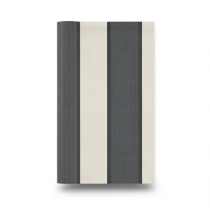 Italian Wallpaper Dark Gray with Beige Striped Design, 10m x 0.70m