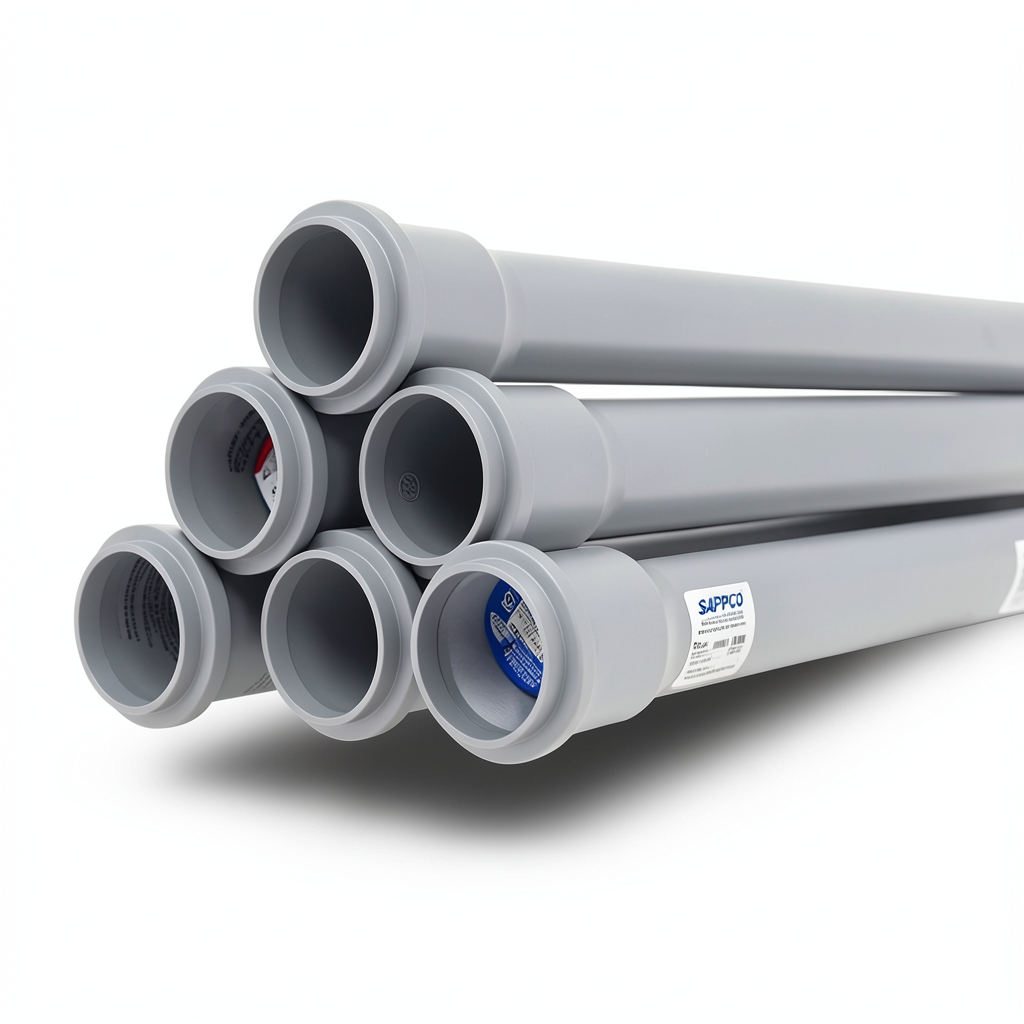 UPVC Pipes PN 16 Bar Size 400 mm Thickness 29.7 mm Gray Color | SAPPCO