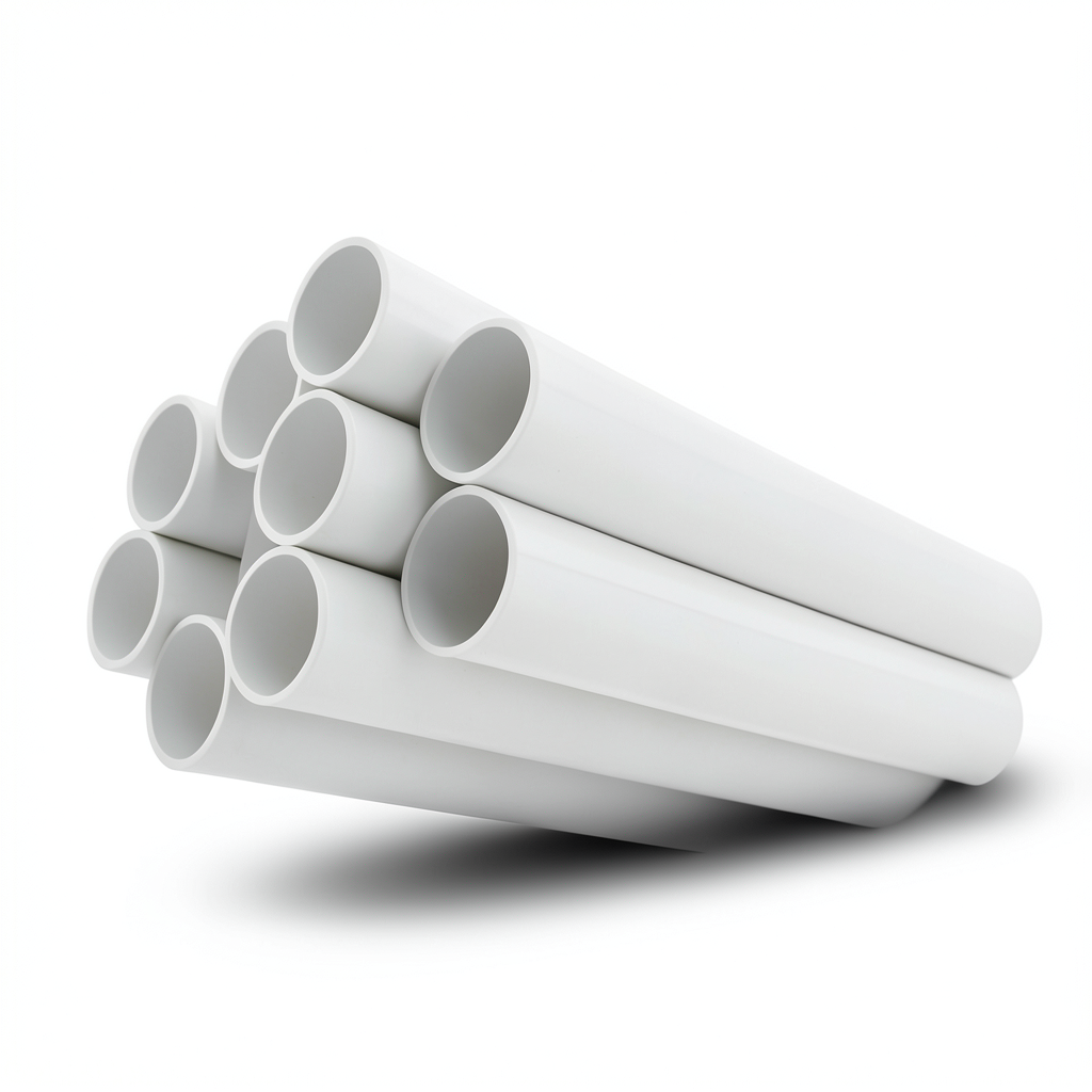 مواسير UPVC جدول 40 مقاس 1 إنش سمك 3.38 مم لون أبيض