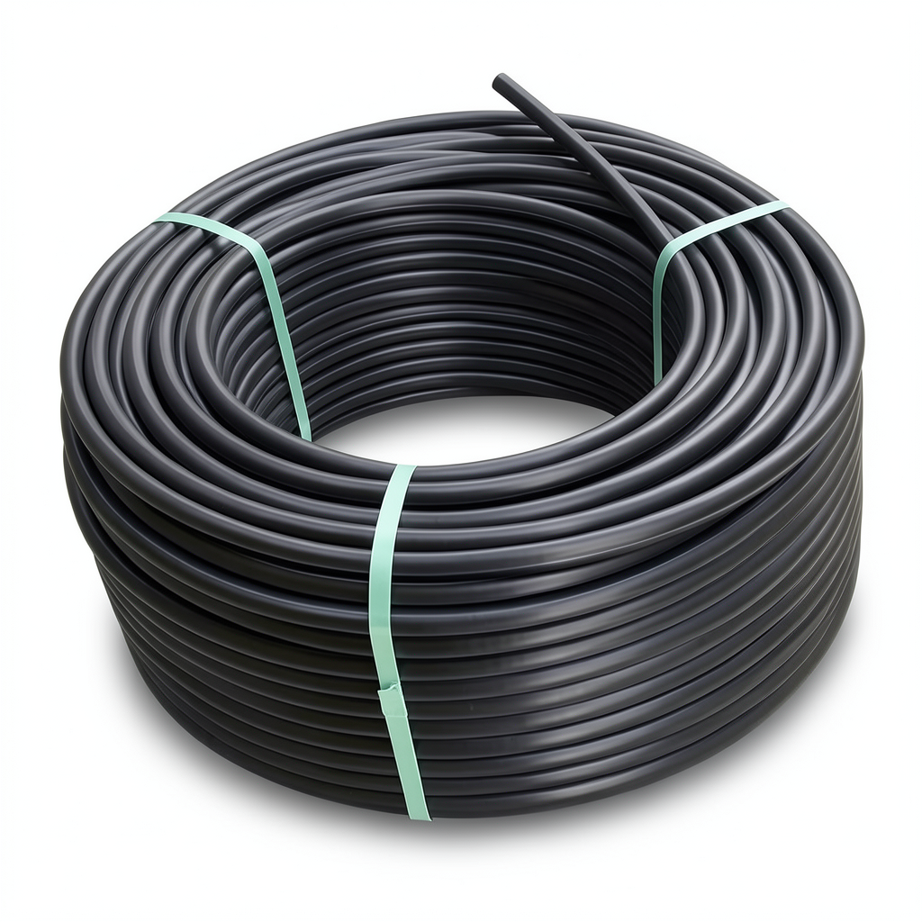 لفة أنابيب HDPE ضغط اسمي 3.2 بار PE 100 قطر خارجي 63 مم SDR 41 لون أسود