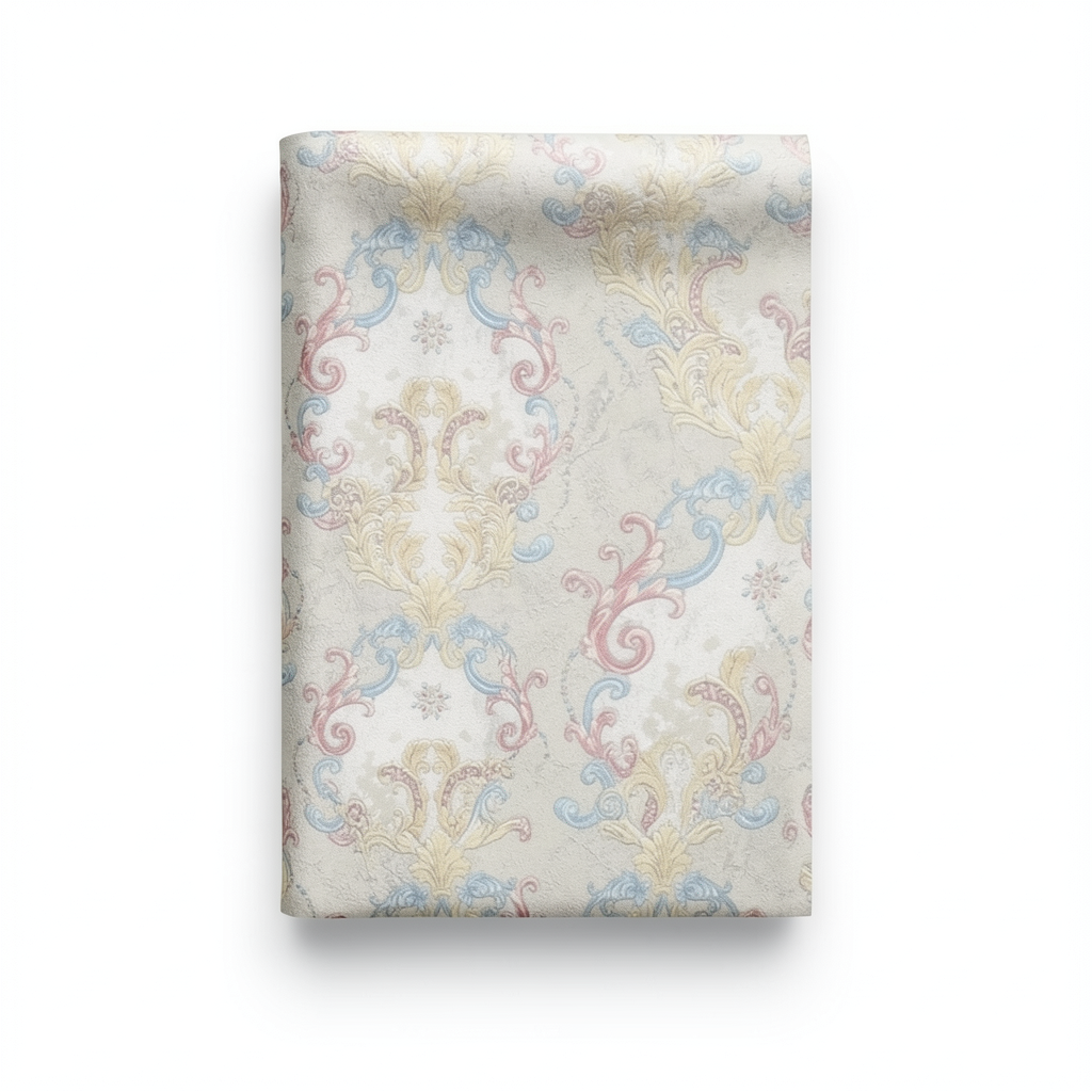 Italian Wallpaper Classic Design Size 10m x 1.06m, Pale Beige