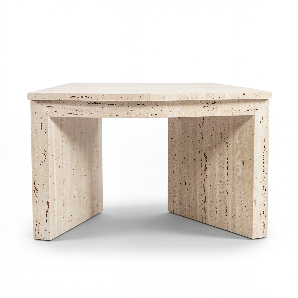 Double Luxurious Natural Travertine Console Table