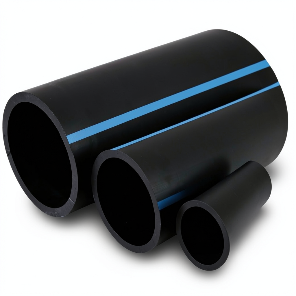 أنابيب HDPE الوطني لشبكات المياه الغير مضغوطة ضغط 4 بار قطر خارجي 90 مم سمك 1.8 مم لون أسود