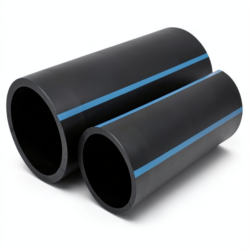 أنابيب HDPE الوطني ضغط 4 بار قطر خارجي 200 مم سمك 4 مم لون أسود