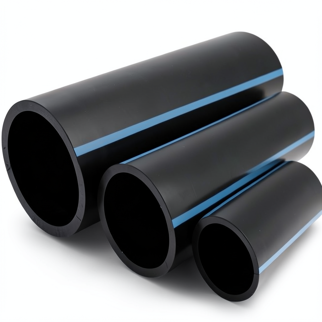 أنابيب HDPE الوطني لشبكات المياه الغير مضغوطة ضغط 4 بار قطر خارجي 225 مم سمك 4.5 مم لون أسود