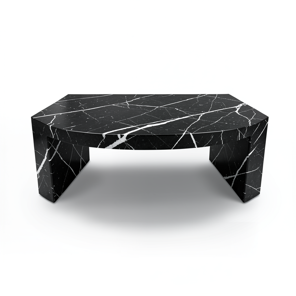 Black Marquina Marble Coffee Table L120xW60xH45