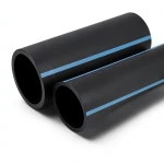 NPF HDPE Pipes Nominal Pressure 4 Bar Outside Diameter 250 mm Thickness 4.9 mm Black