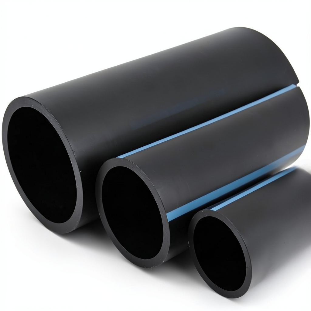 أنابيب HDPE الوطني لشبكات المياه الغير مضغوطة ضغط 4 بار قطر خارجي 400 مم سمك 7.9 مم لون أسود