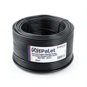 Stranded Copper Electric Wire 450/750V, 25mm2, Black, 100m Coil | Riyadh Cables Group