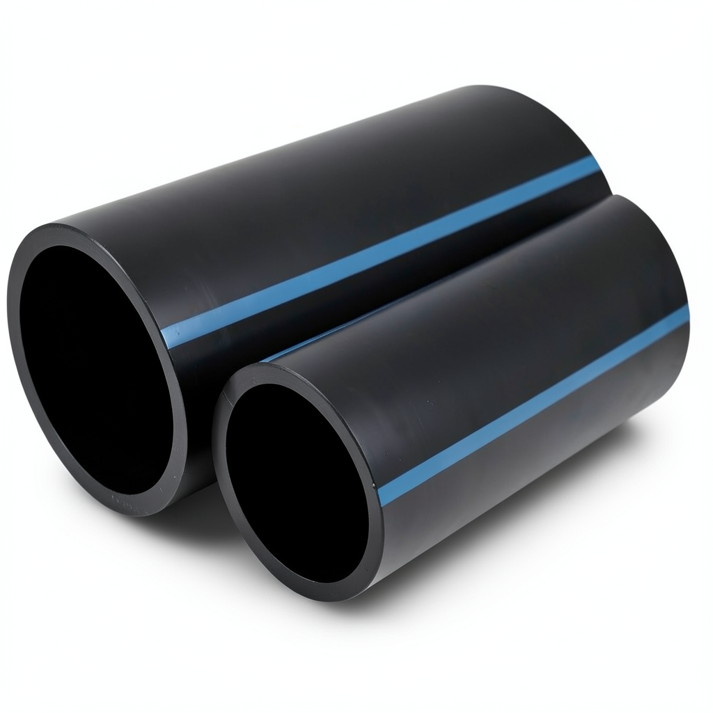 أنابيب HDPE الوطني لشبكات المياه الغير مضغوطة ضغط 4 بار قطر خارجي 710 مم سمك 14 مم لون أسود