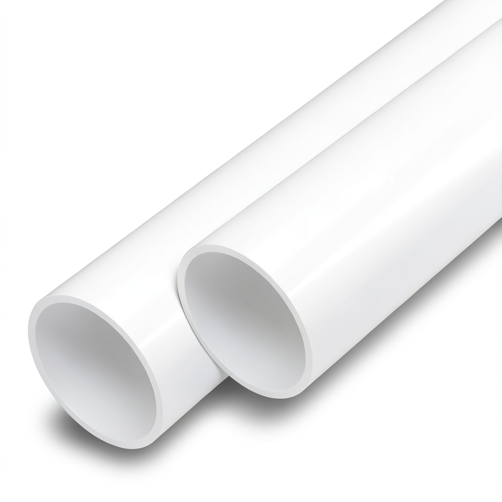 مواسير UPVC ضغط اسمي 10 بار قطر خارجي 250 مم سمك 9.6 مم لون أبيض