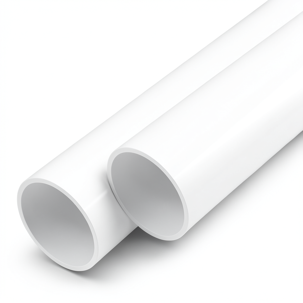 مواسير UPVC ضغط اسمي 10 بار قطر خارجي 50 مم سمك 2.4 مم لون أبيض