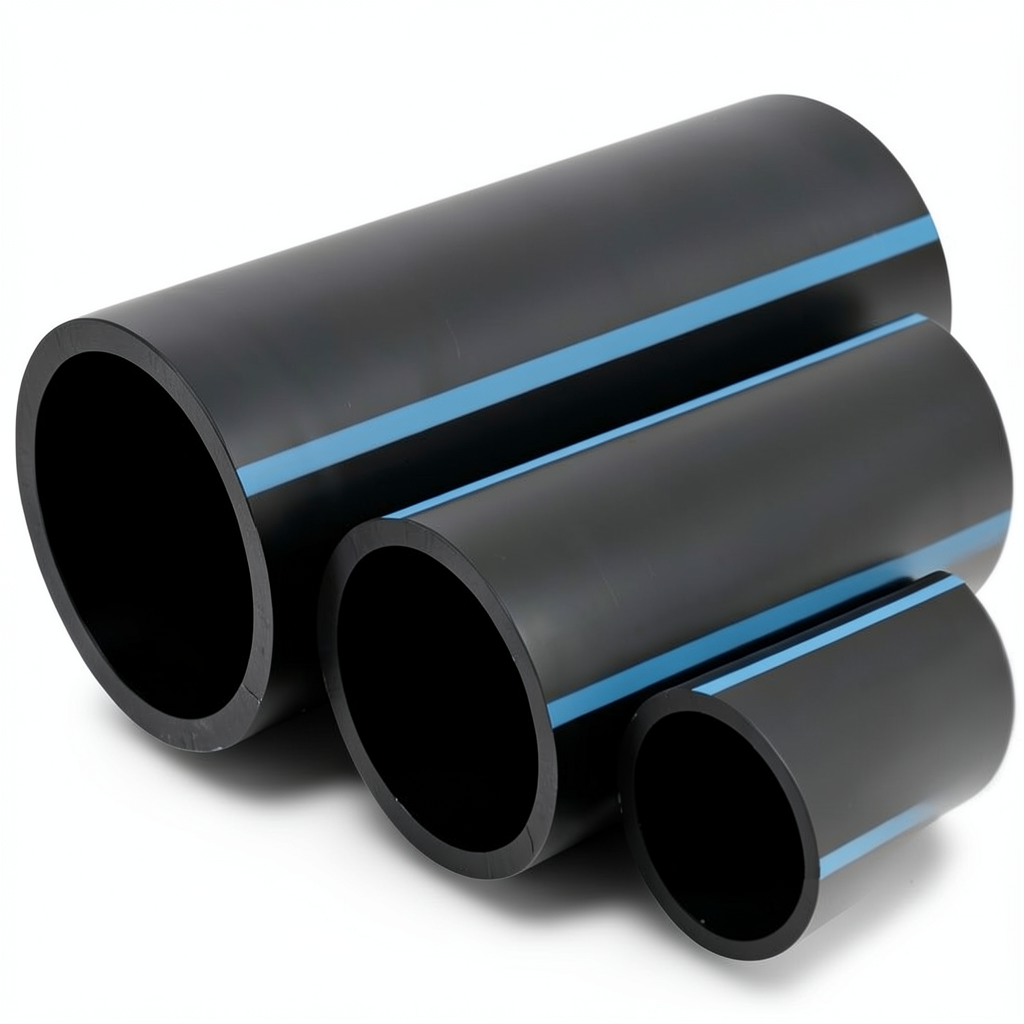 مواسير HDPE الوطني لشبكات المياه الغير مضغوطة ضغط 2 بار قطر خارجي 560 مم سمك 4.5 مم لون أسود