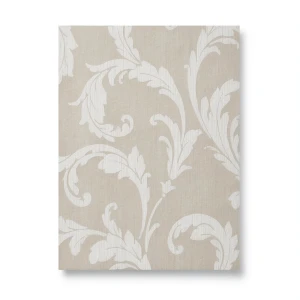 Italian Wallpaper Leaf-Patterned Design Beige Color, Size 10m x 0.73m, Model 305017
