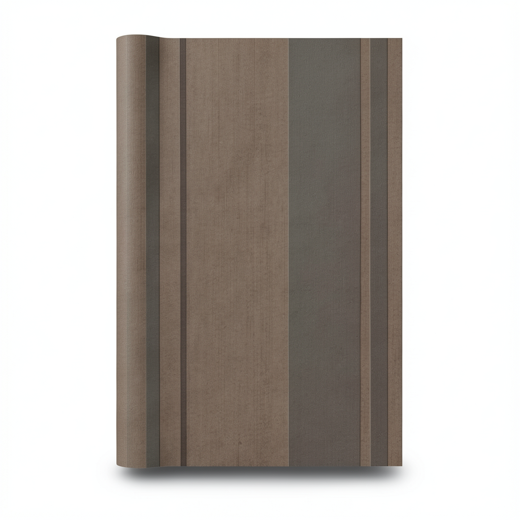 Italian Wallpaper Brown Color Striped Design, Size 10mx0.73m, Model 305019