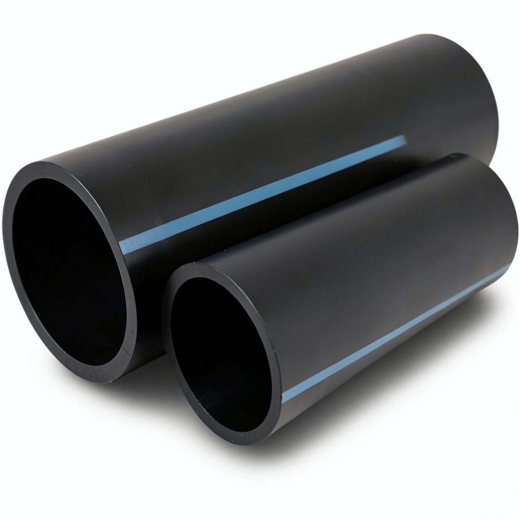 أنابيب HDPE الوطني لشبكات المياه الغير مضغوطة ضغط 4 بار قطر خارجي 75 مم سمك 1.8 مم لون أسود