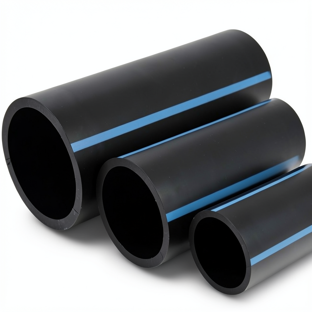 أنابيب HDPE الوطني لشبكات المياه الغير مضغوطة ضغط 4 بار قطر خارجي 125 مم سمك 2.5 مم لون أسود