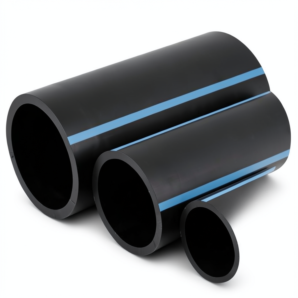 NPF HDPE Pipes Nominal Pressure 4 Bar Outside Diameter 140 mm Thickness 2.8 mm Black