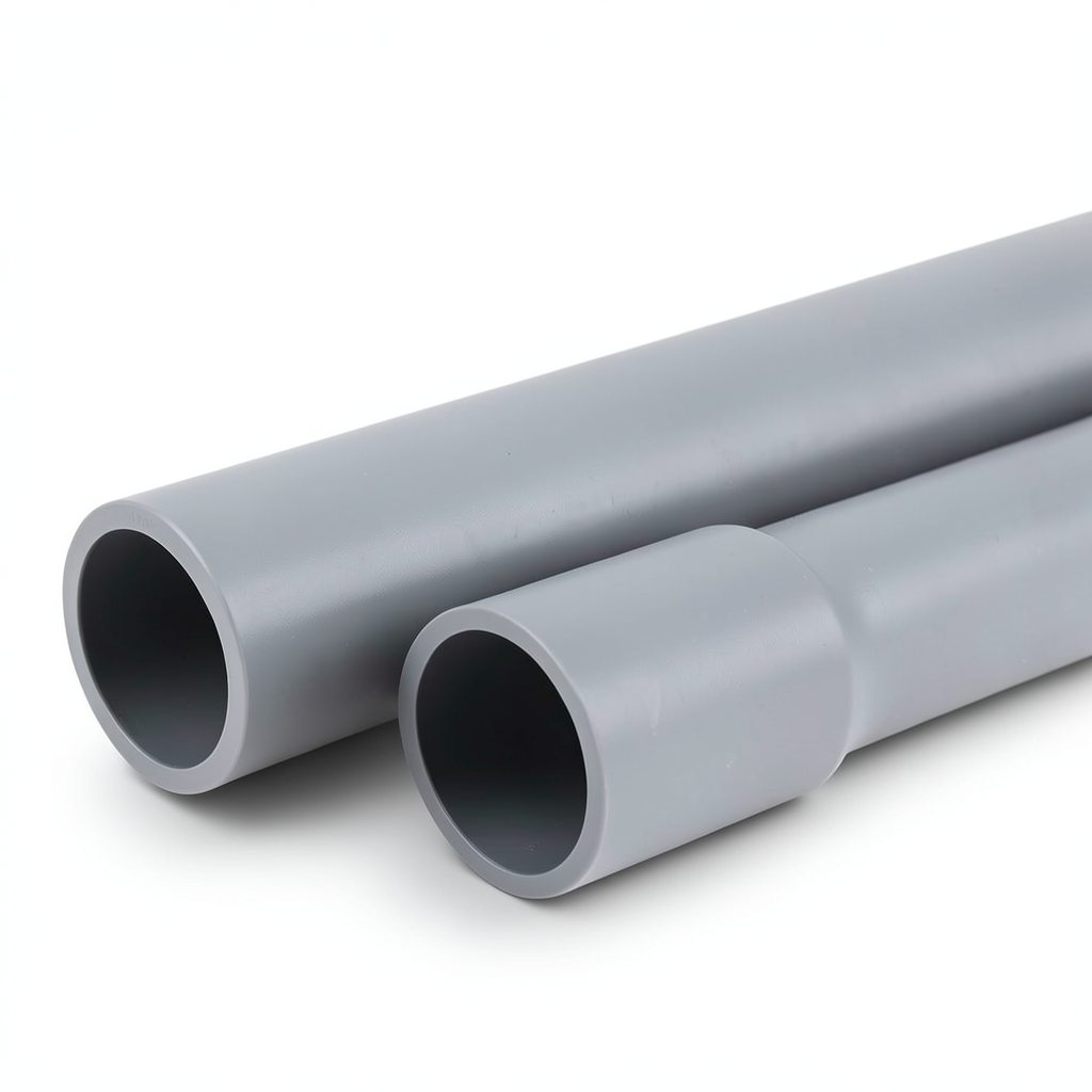 مواسير UPVC مقاس 1 إنش جدول 80 سمك 4.55 مم لون رمادي