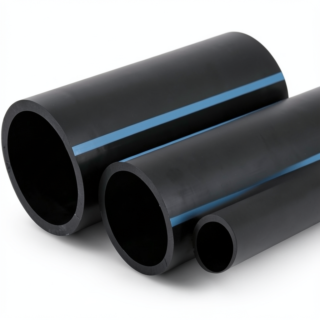 أنابيب HDPE الوطني لشبكات المياه الغير مضغوطة ضغط 4 بار قطر خارجي 180 مم سمك 3.6 مم لون أسود
