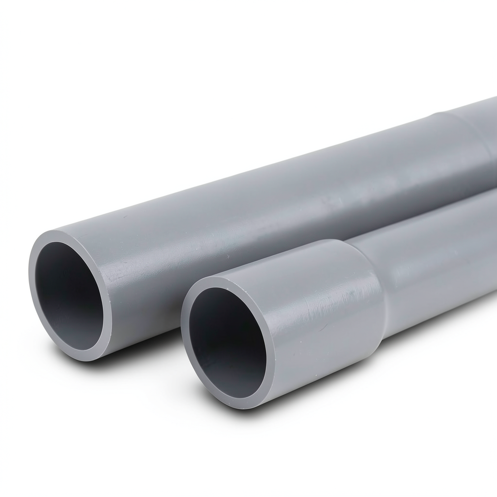 مواسير UPVC الوطني جدول 80 مقاس 3 إنش سمك 7.62 مم لون رمادي