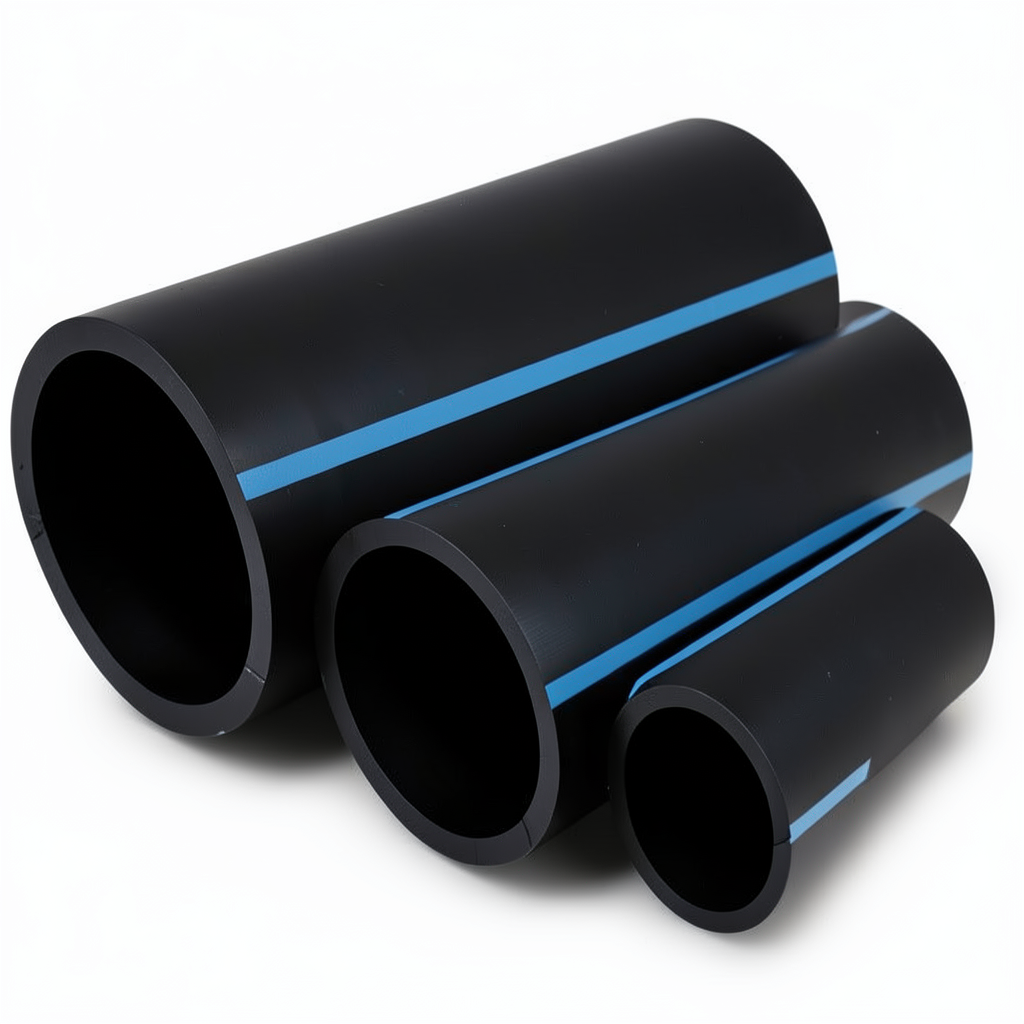 أنابيب HDPE الوطني لشبكات المياه الغير مضغوطة ضغط 4 بار قطر خارجي 315 مم سمك 6.2 مم لون أسود