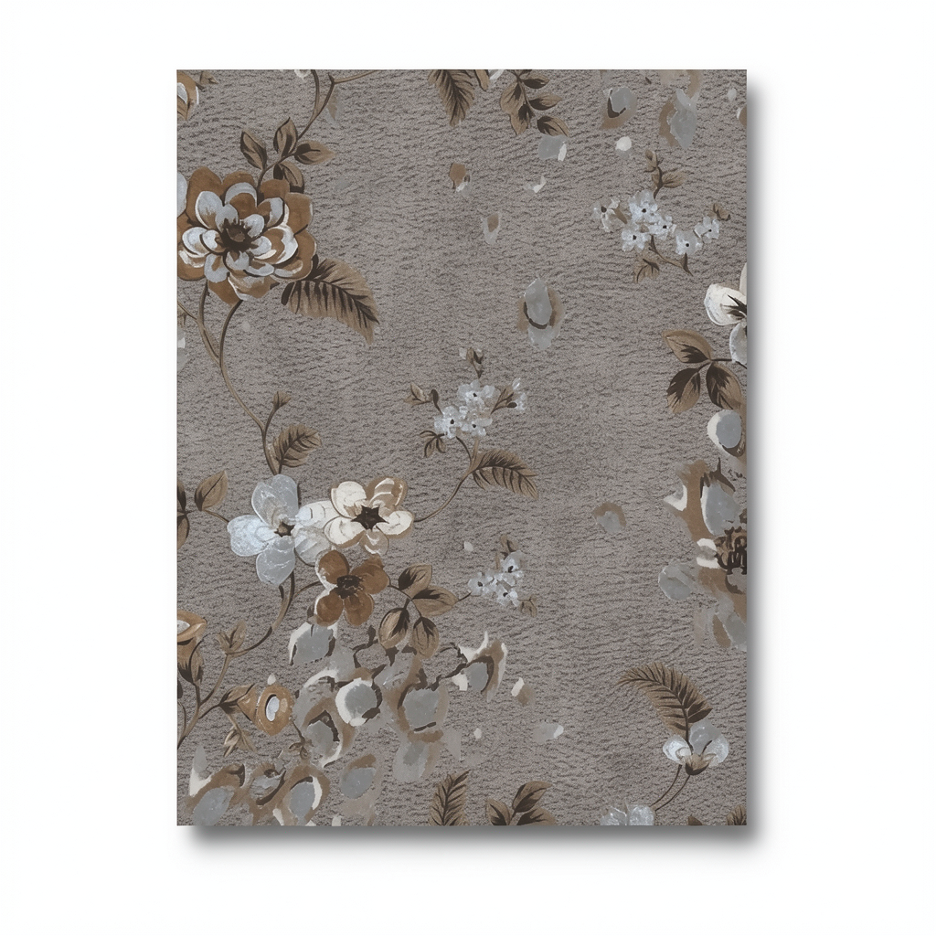 Italian Wallpaper Dark Beige Floral Design, Size 10mx0.70m, Model rc17023