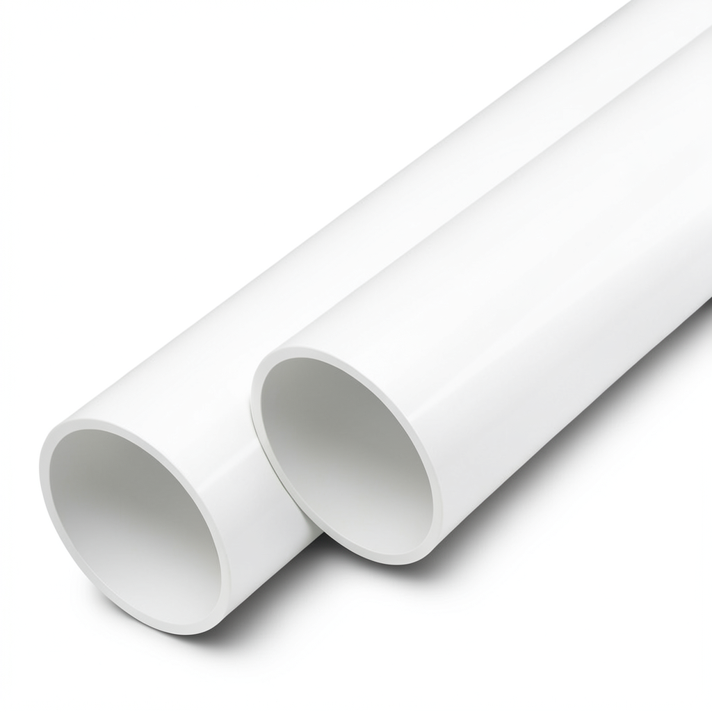 مواسير UPVC ضغط اسمي 10 بار قطر خارجي 400 مم سمك 15.3 مم لون أبيض