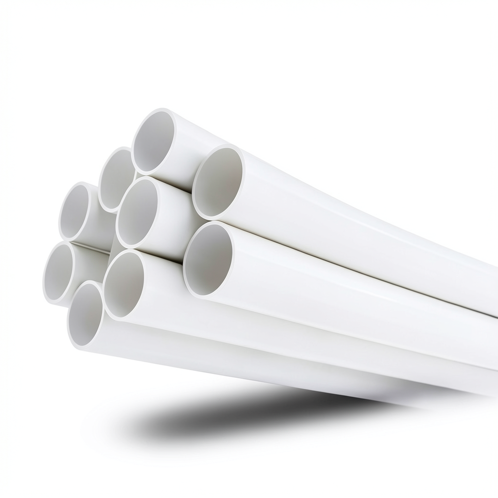 مواسير UPVC جدول 40 مقاس 1 إنش سمك 3.38 مم لون أبيض