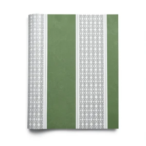 Italian Wallpaper Striped Design 10mx0.70m Green Color, Model rc17043
